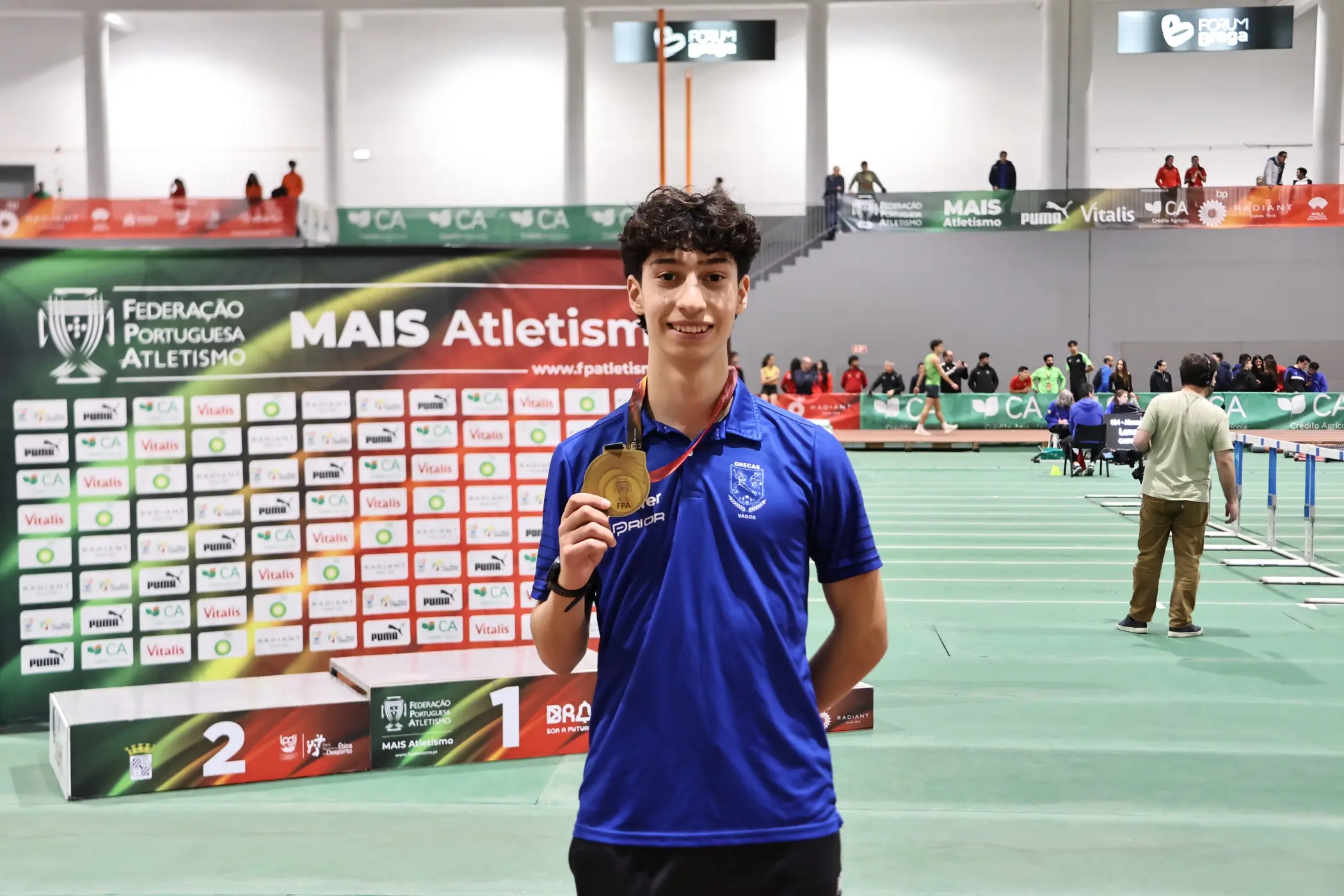 David Moura campeão nacional Sub20 em pista curta