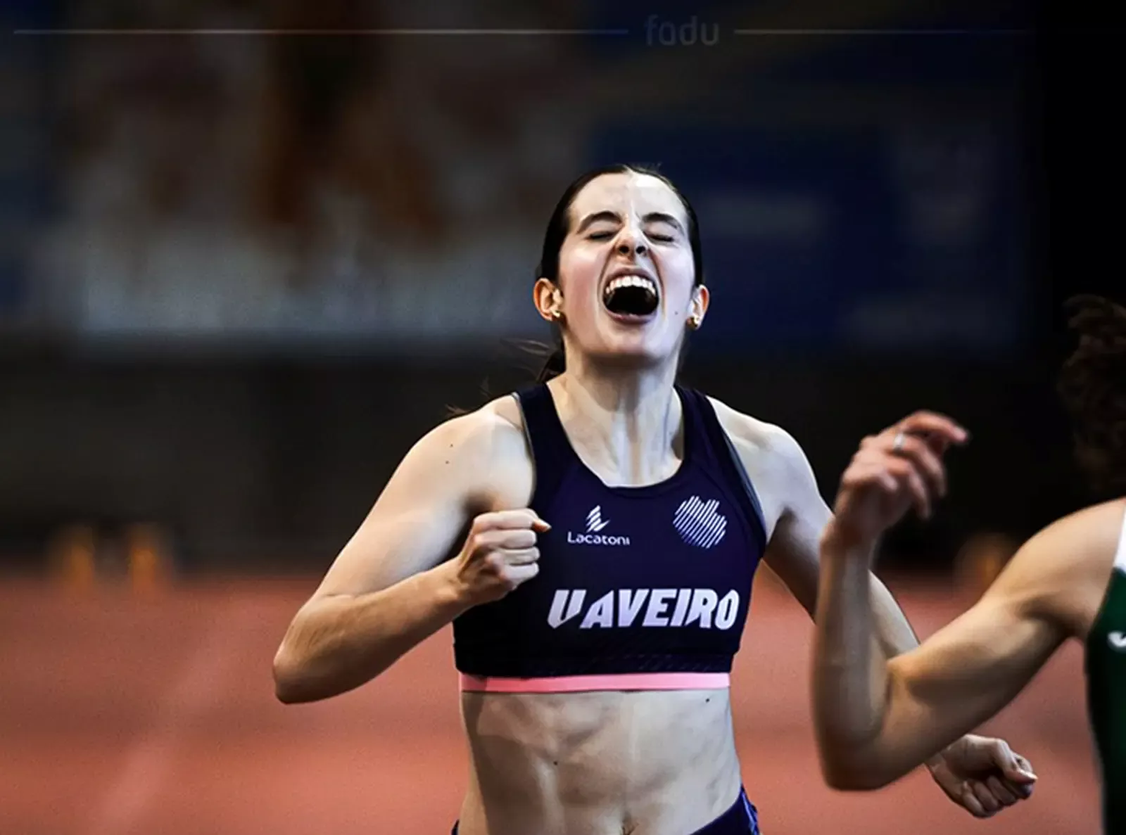 Carolina Maio no Pódio dos Universitários em Pista Curta